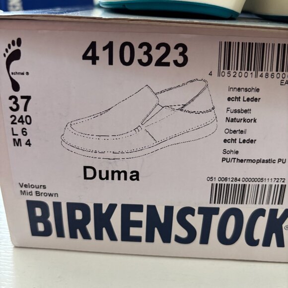 NIB | Birkenstock Slip On Shoe Loafer Mid Brown Duma Narrow Width EU 37 - Picture 10 of 10